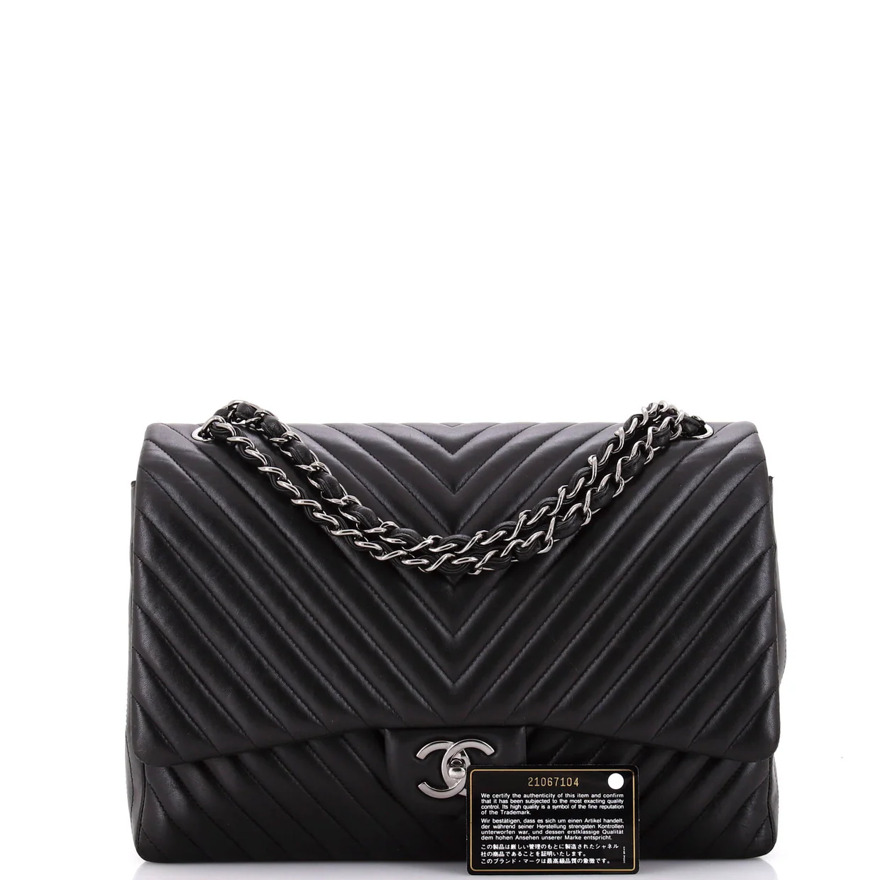 Classic Double Flap Bag Chevron Lambskin Maxi - Deep Luxury