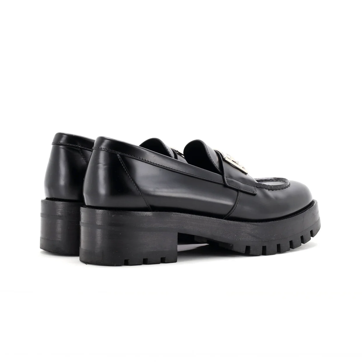 Women's CC Platform Loafers Leather - Deep Luxury