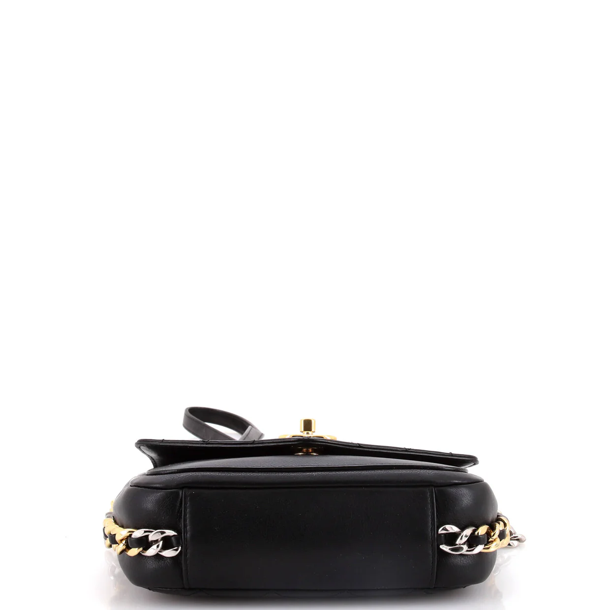 Two Tone Envelope Flap Bag Quilted Calfskin Medium - Deep Luxury