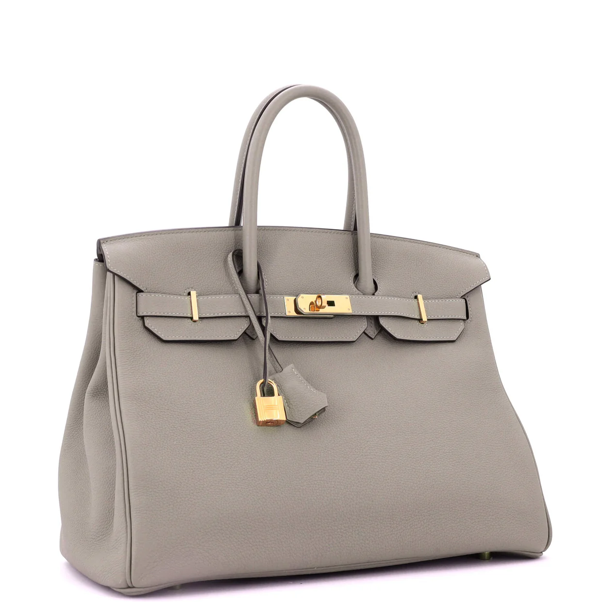 Birkin Handbag Grey Togo with Gold Hardware 35 - Deep Luxury