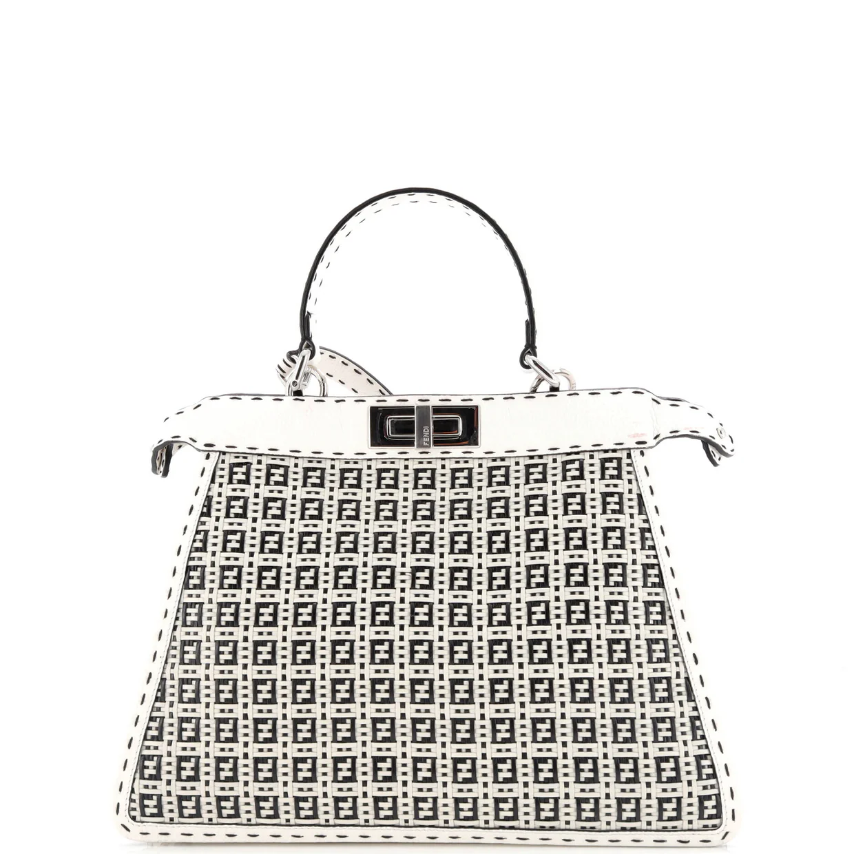 Peekaboo ISeeU Bag Woven Leather Medium - Deep Luxury