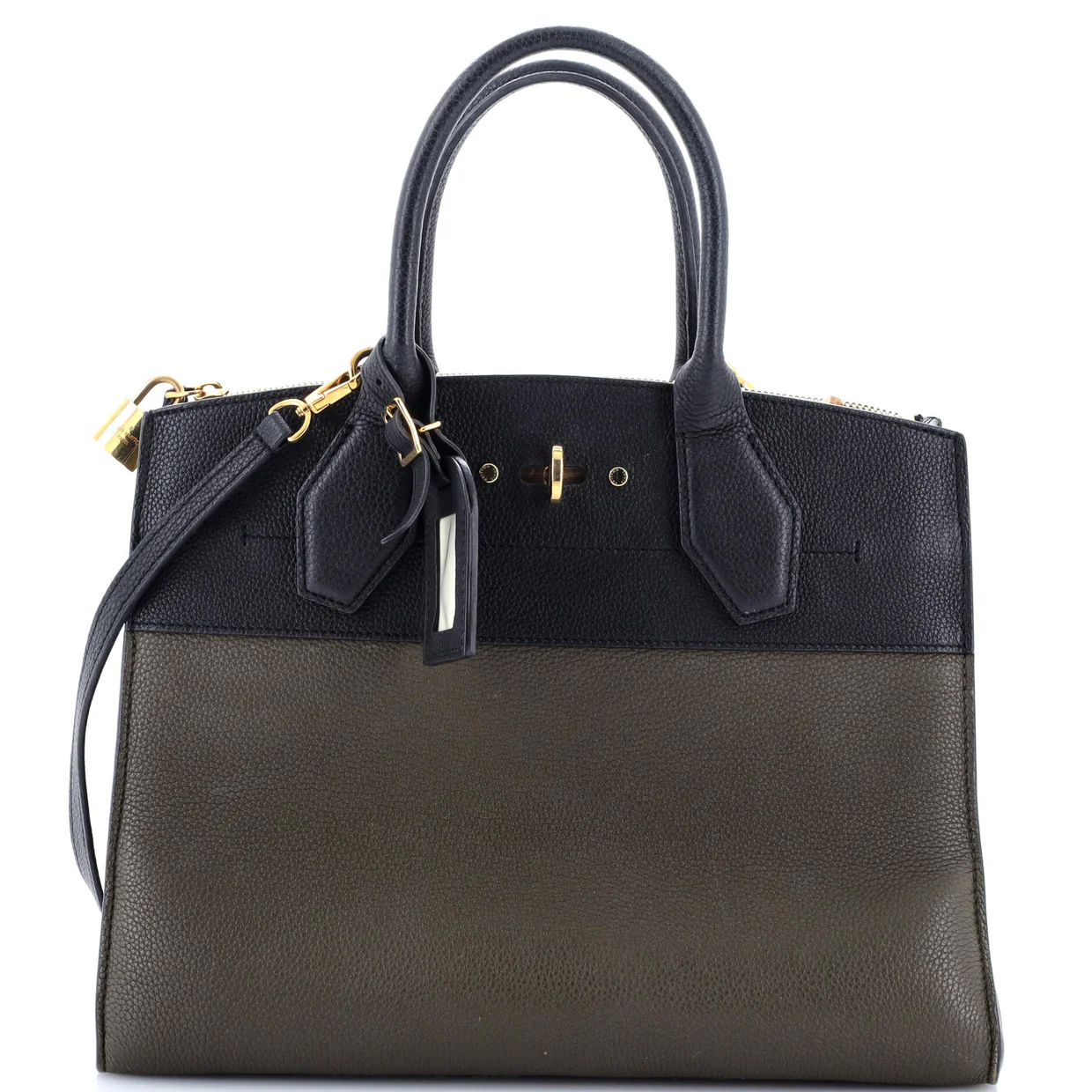 City Steamer Handbag Leather MM - Deep Luxury