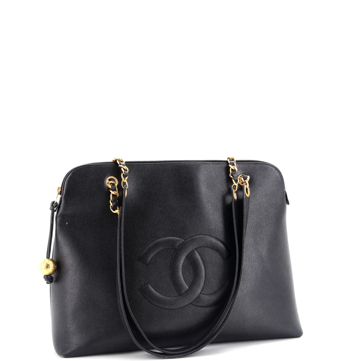 Vintage Timeless Zip Tote Caviar Medium - Deep Luxury