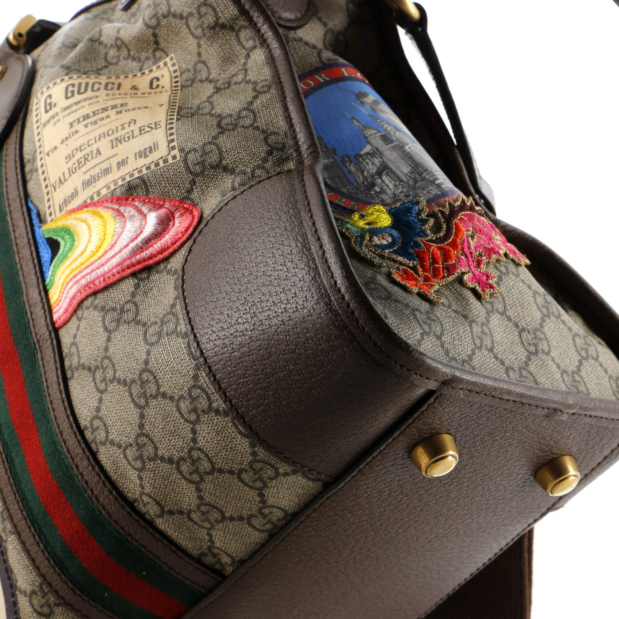 Courrier Carry On Convertible Duffle GG Coated Canvas with Applique Small - Deep Luxury