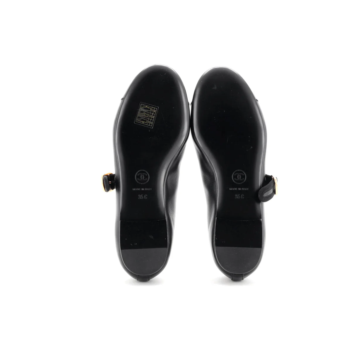 Women's CC Mary Jane Flats Embroidered Leather - Deep Luxury