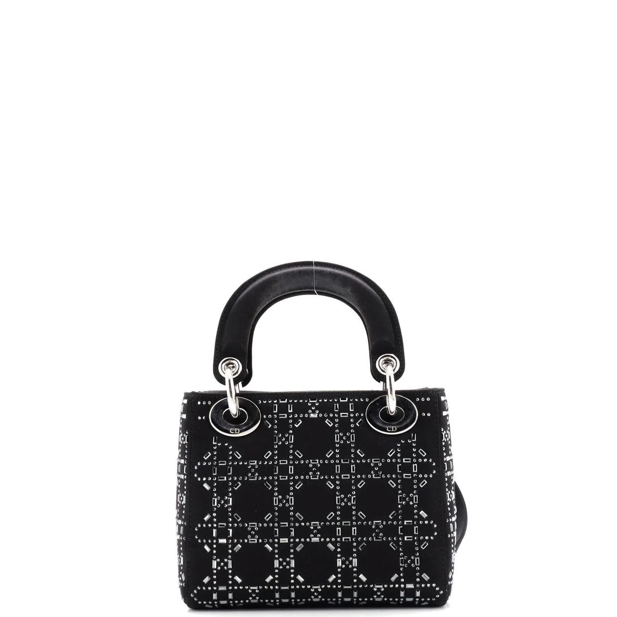 Lady Dior Bag Crystal Embellished Cannage Quilt Satin Mini - Deep Luxury
