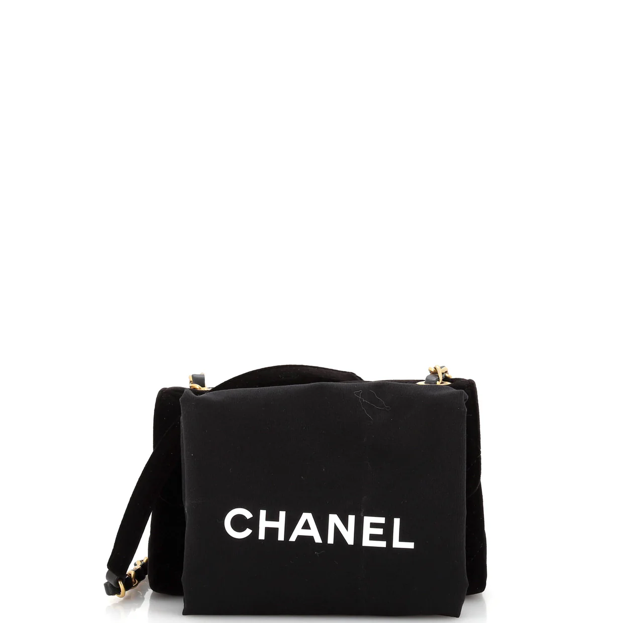 Diamond Lock CC Flap Bag Quilted Velvet with Crystals Mini - Deep Luxury