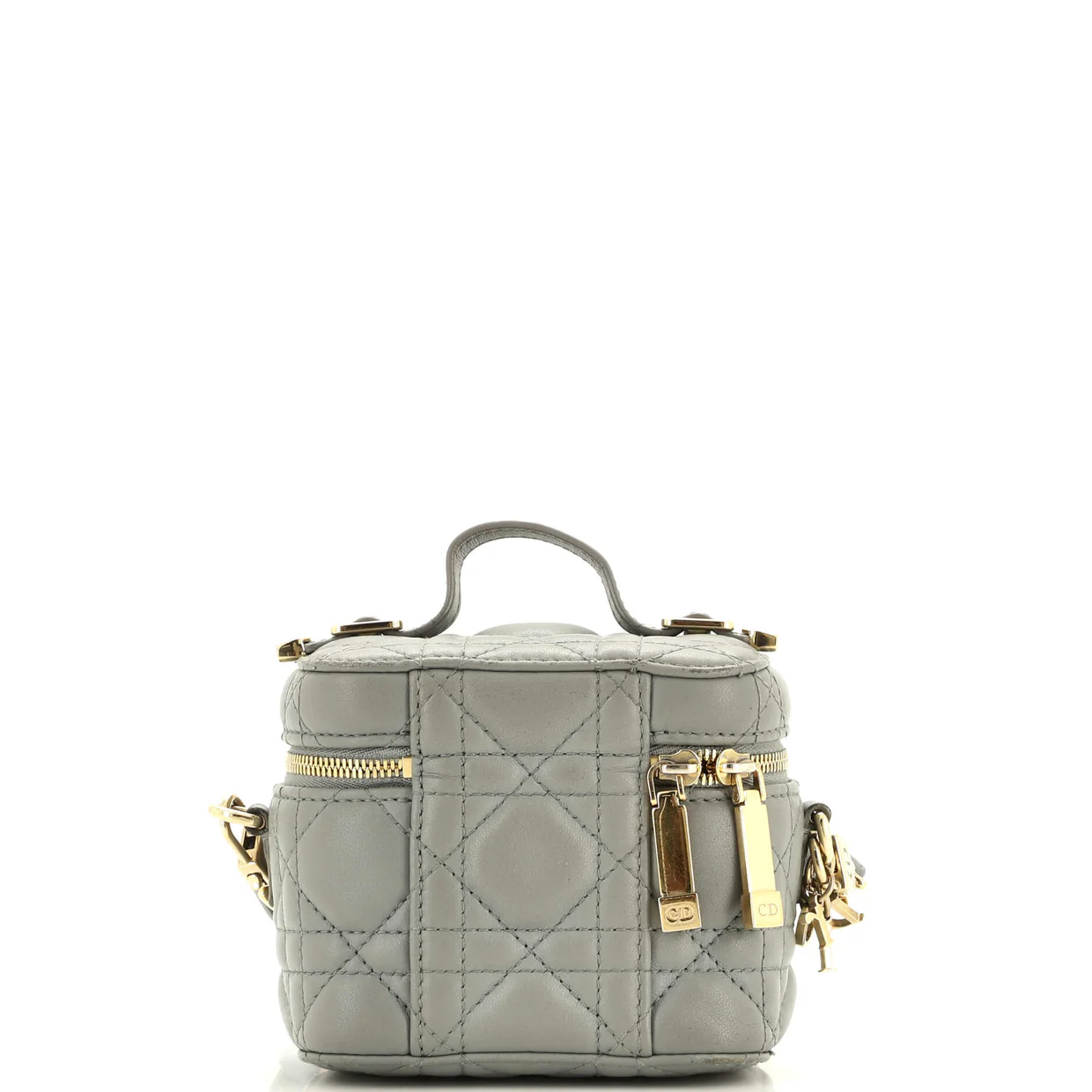Lady Dior Vanity Case Cannage Quilt Lambskin Micro - Deep Luxury