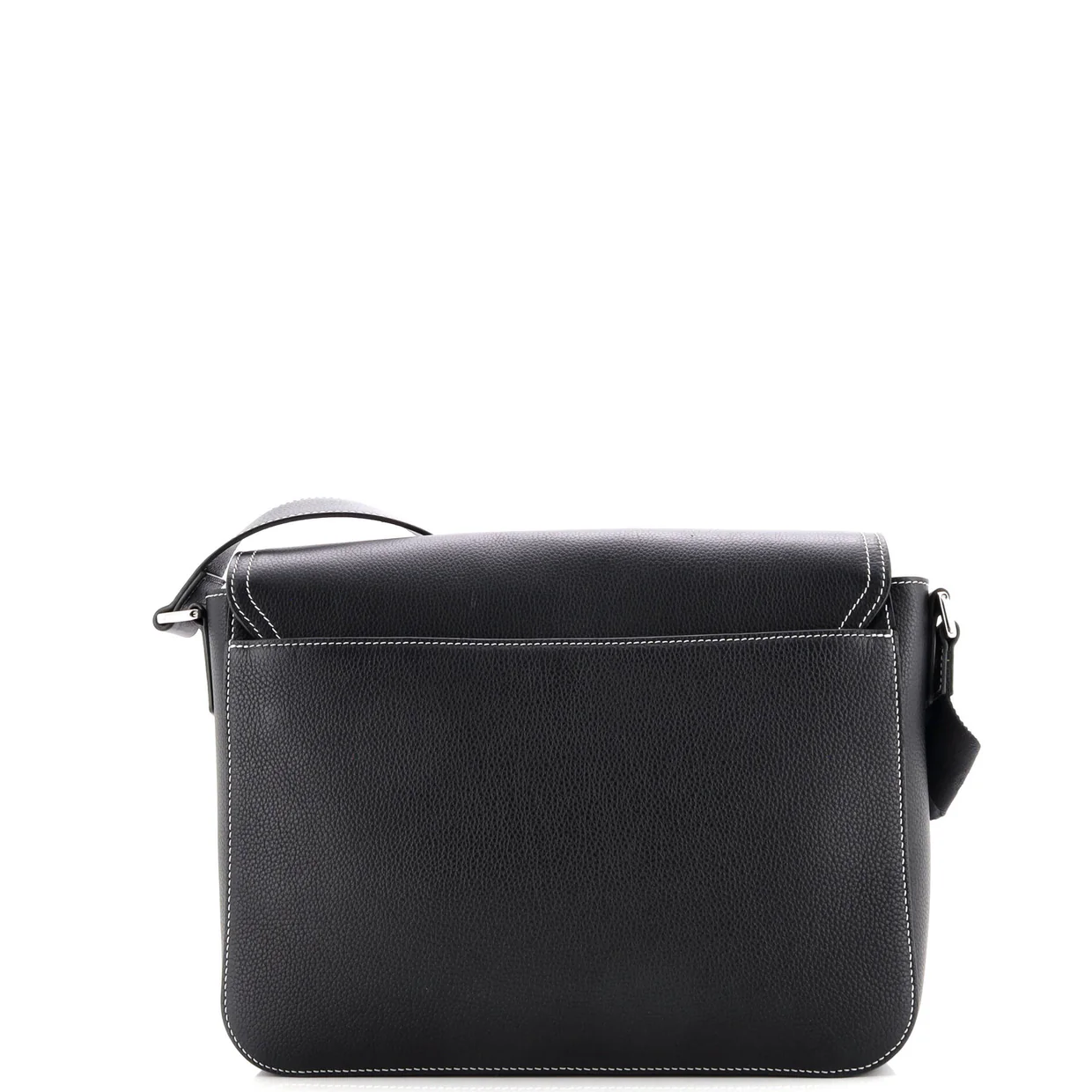 Saddle Buckle Flap Messenger Bag Leather Small - Deep Luxury