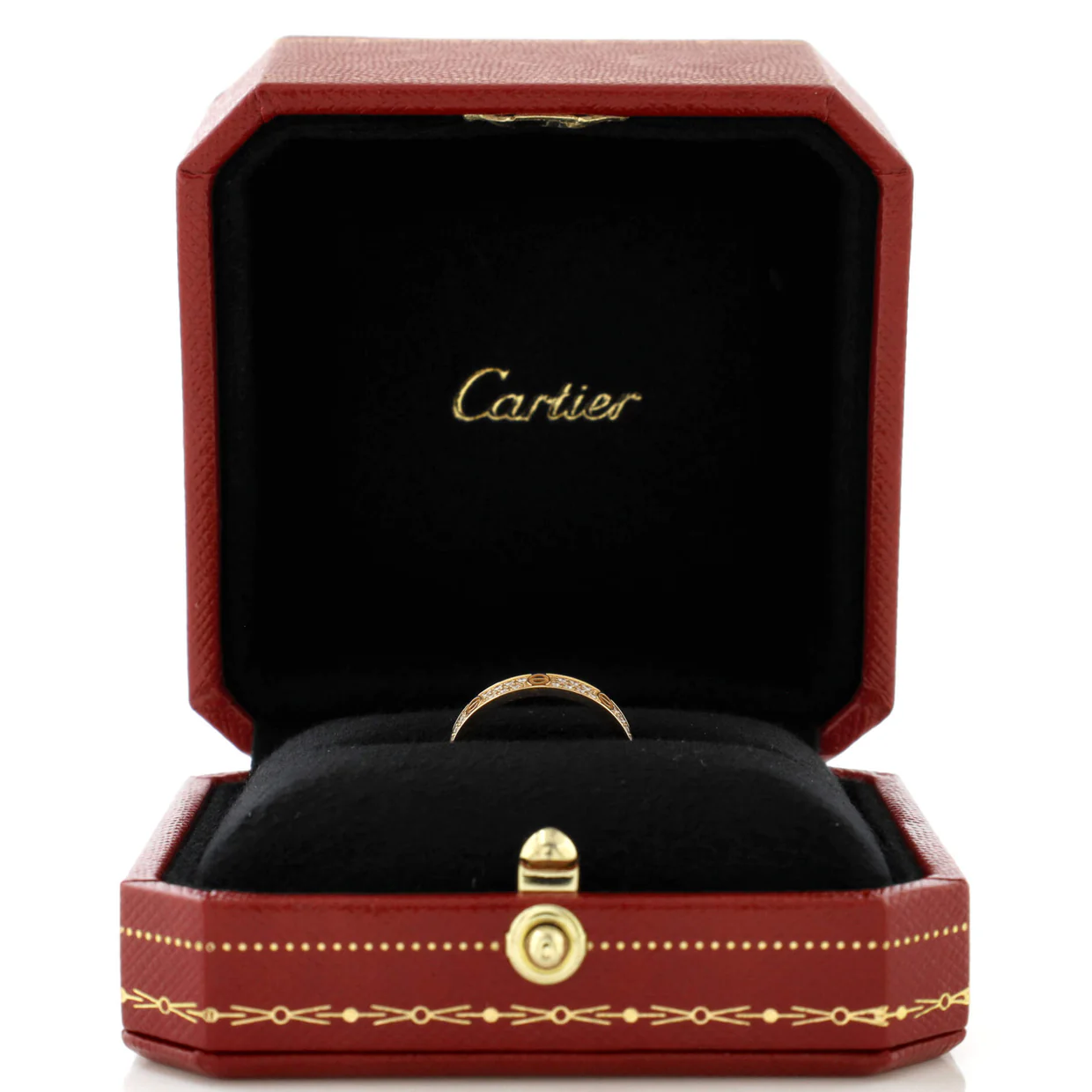 Love Wedding Band Pave Diamonds Ring 18K Yellow Gold and Diamonds Small - Deep Luxury