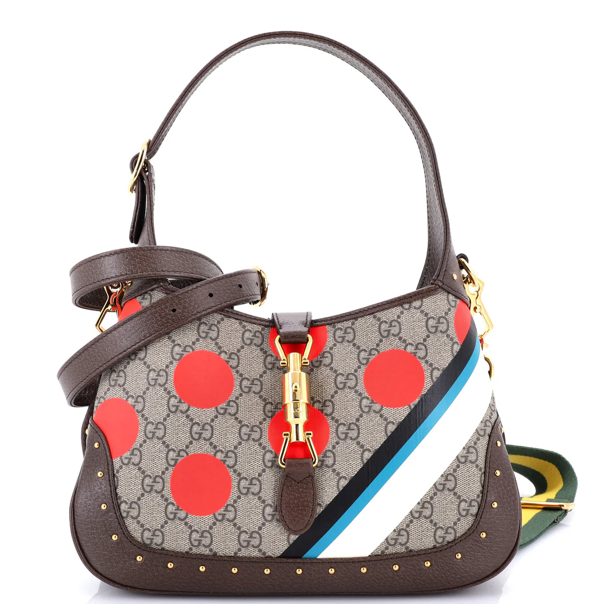 Jackie 1961 Hobo Studded Printed GG Coated Canvas Small - Deep Luxury