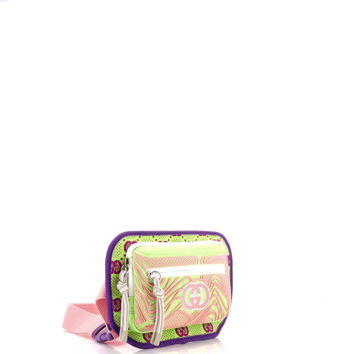 Panelled Front Pocket Belt Bag Backpack GG Jacquard Nylon and Rubber - Deep Luxury