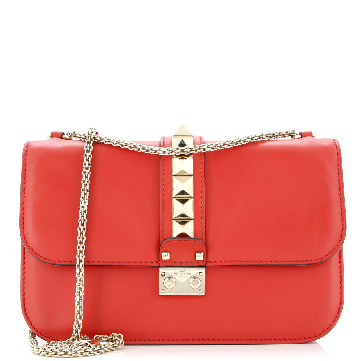 Glam Lock Shoulder Bag Leather Medium - Deep Luxury