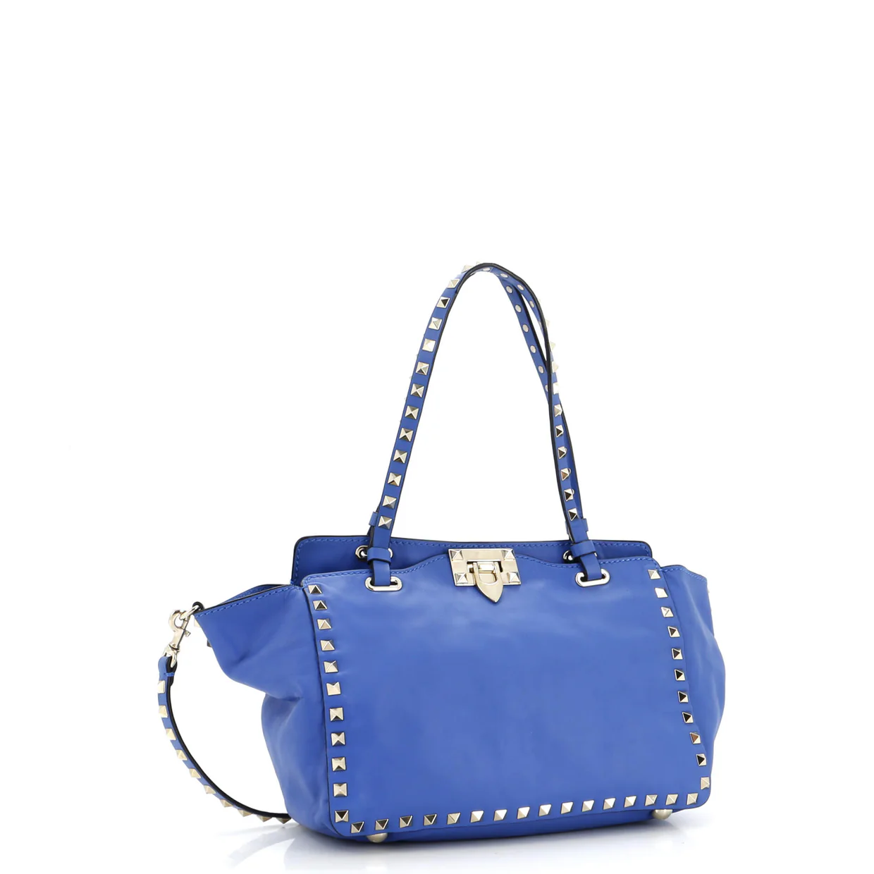 Rockstud Tote Soft Leather Small - Deep Luxury