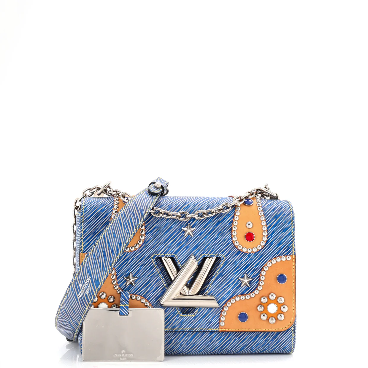 Twist Handbag Studded Epi Leathert MM - Deep Luxury