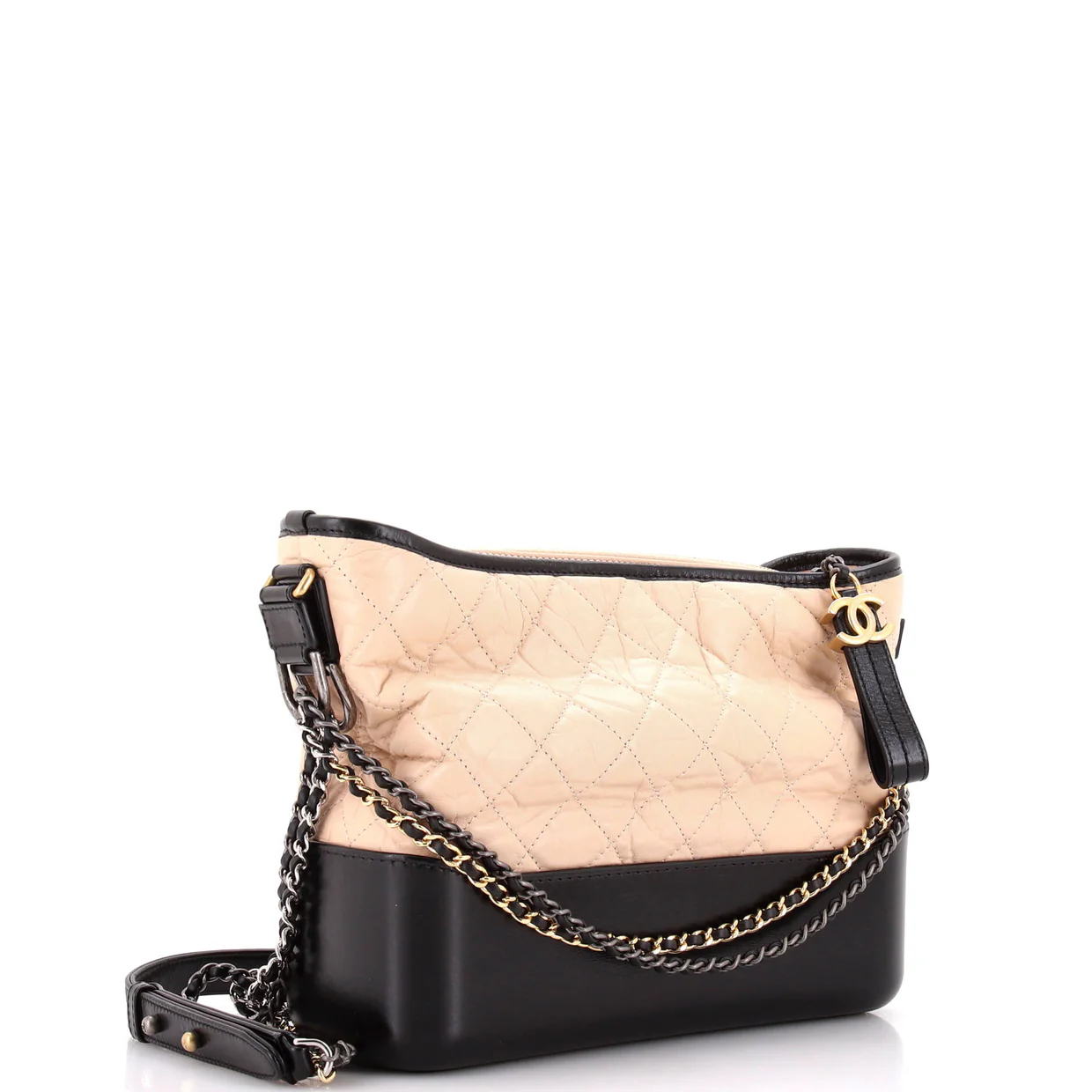 Gabrielle Hobo Quilted Aged Calfskin Medium - Deep Luxury
