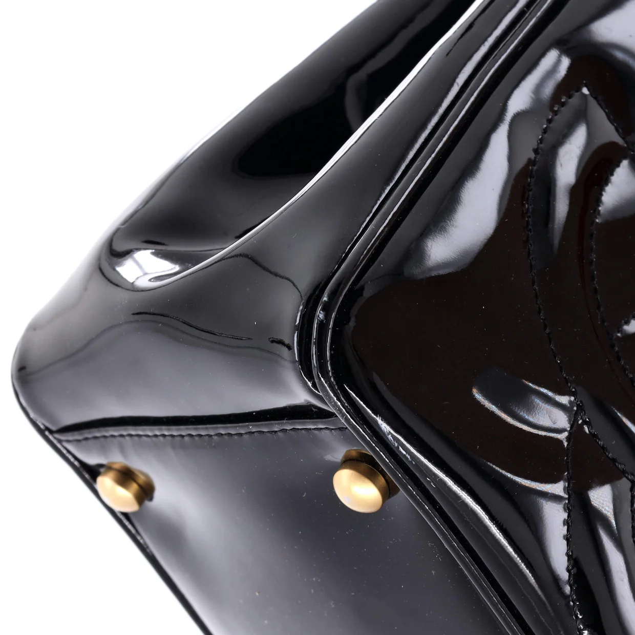 Triple CC Tote Patent Small - Deep Luxury