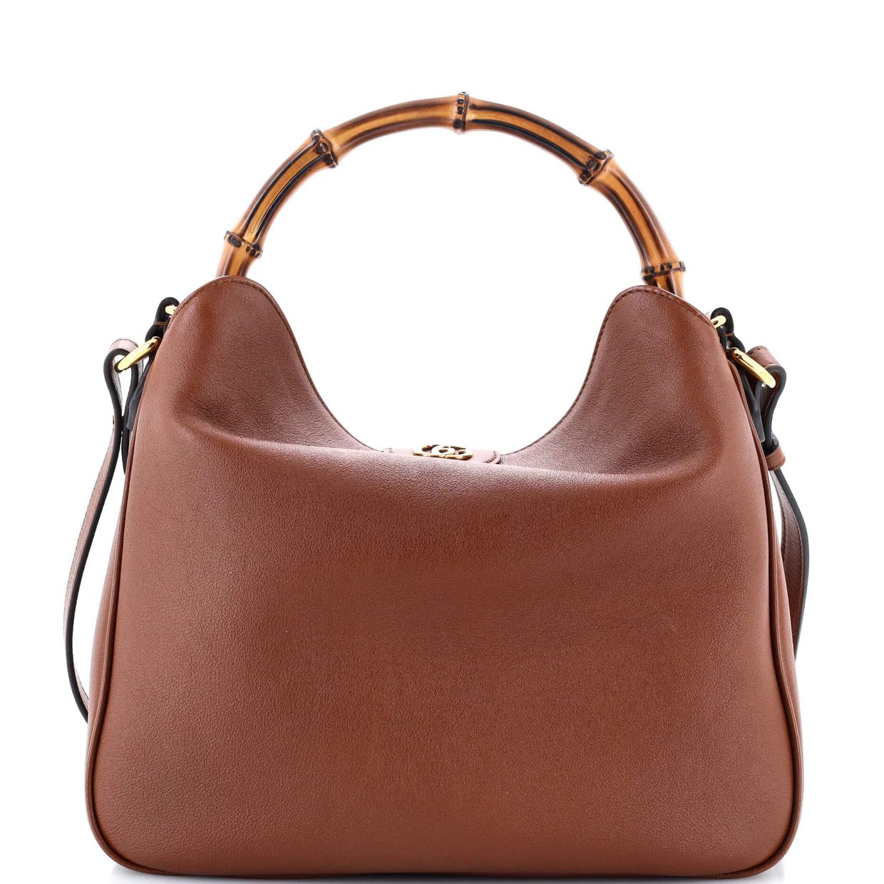 Diana NM Bamboo Shoulder Bag Leather Medium - Deep Luxury