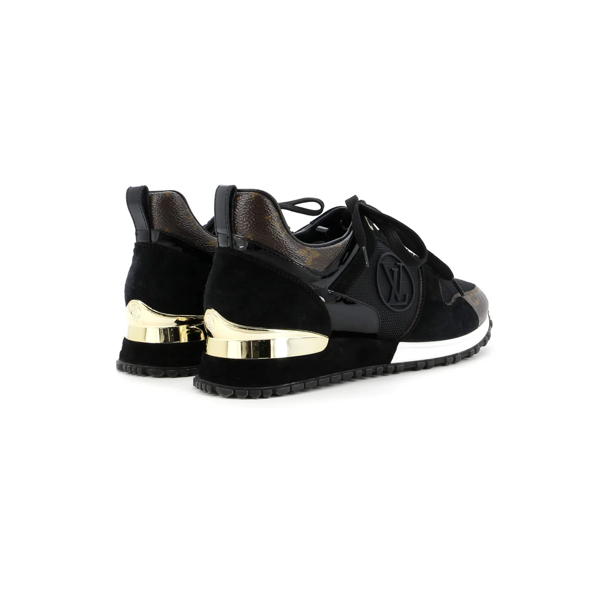 Women's Run Away Sneakers Mesh with Monogram Canvas and Suede - Deep Luxury