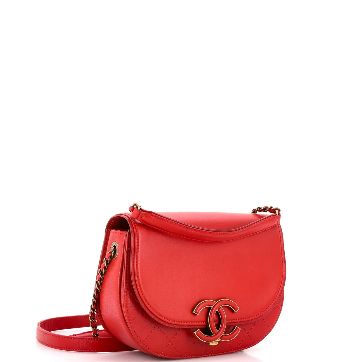 Coco Curve Flap Messenger Calfskin and Quilted Goatskin Small - Deep Luxury