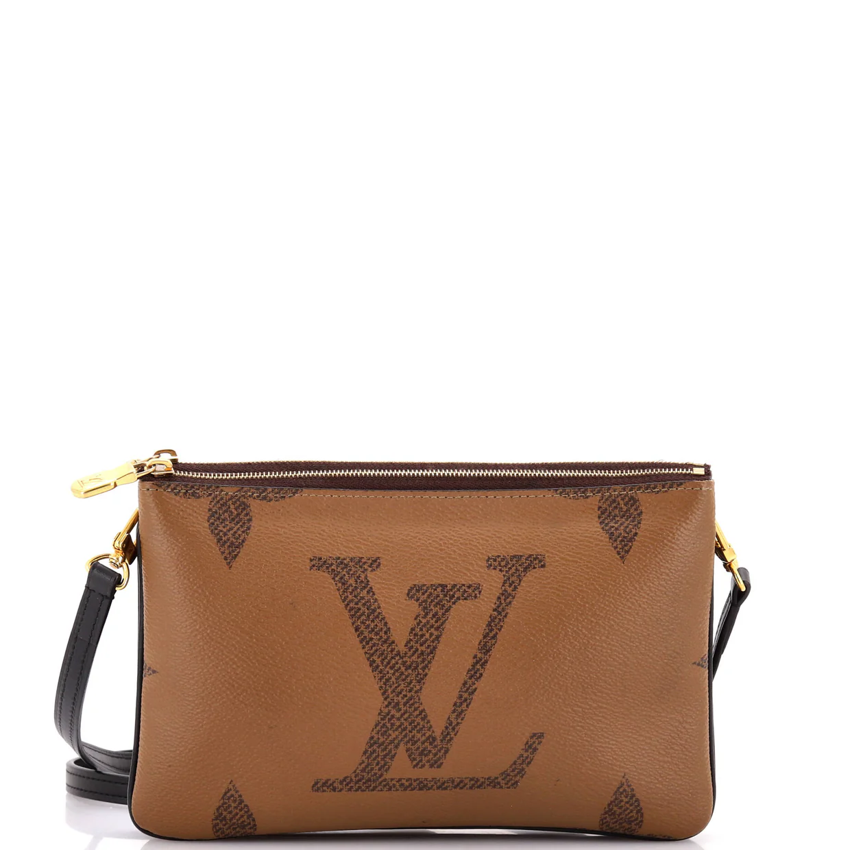Double Zip Pochette Reverse Monogram Giant - Deep Luxury