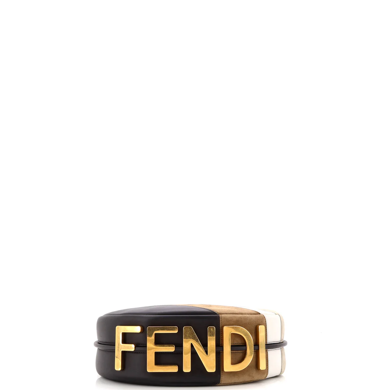 Fendigraphy Bag Striped Leather and Suede Small - Deep Luxury