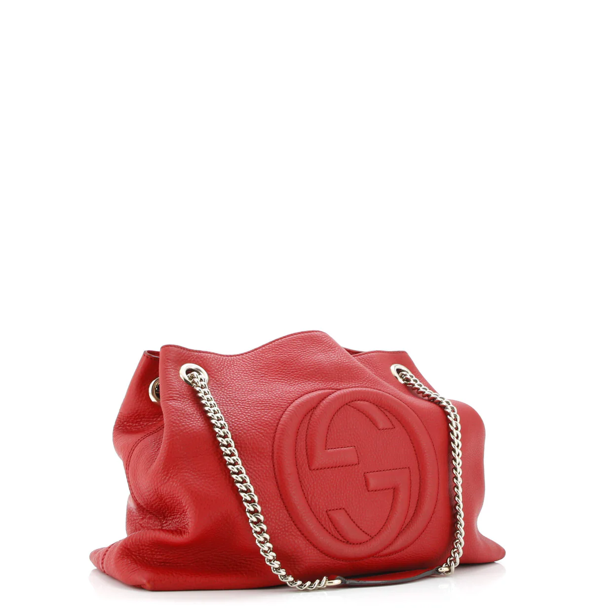 Soho Chain Strap Shoulder Bag Leather Medium - Deep Luxury