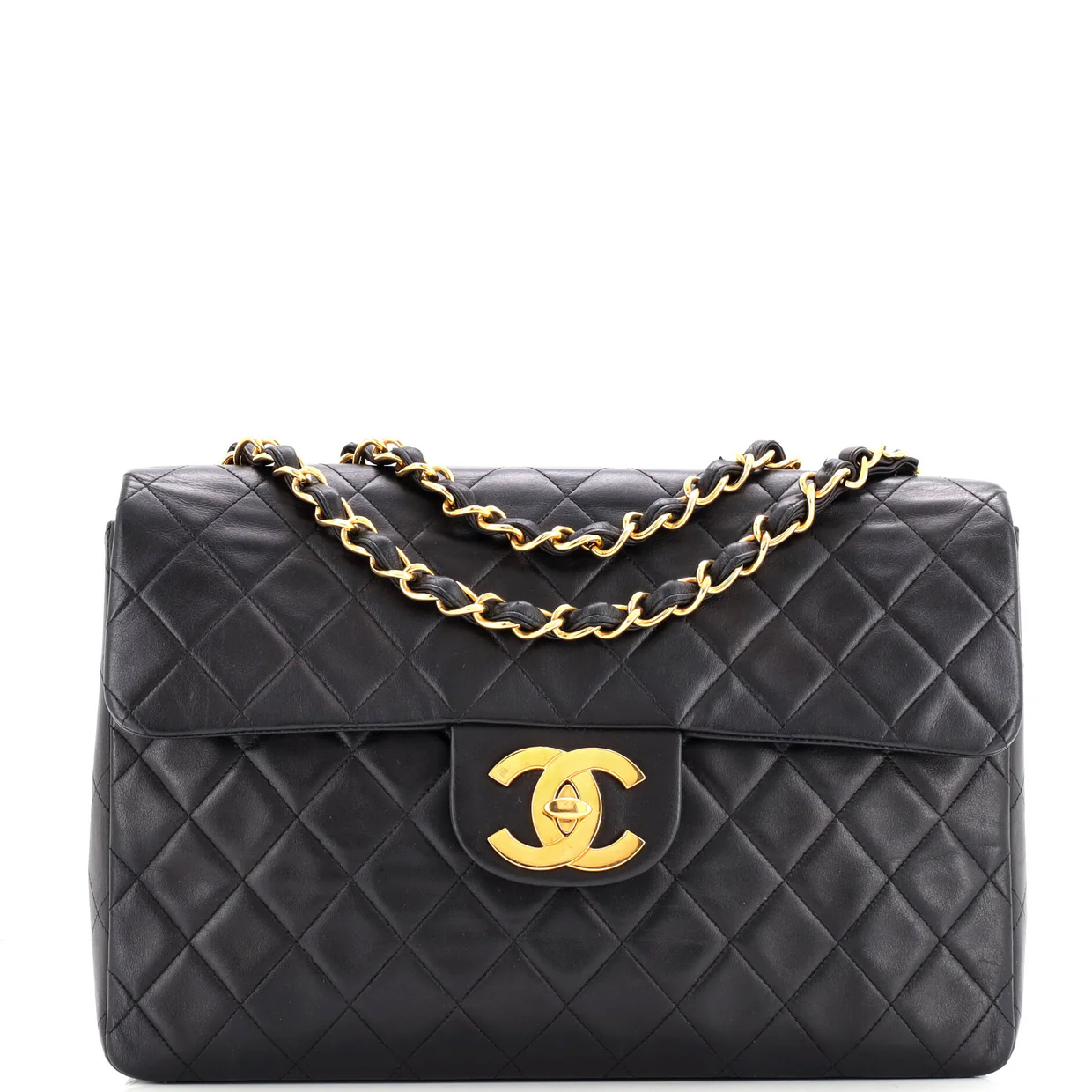 Vintage Classic Single Flap Bag Quilted Lambskin Maxi - Deep Luxury