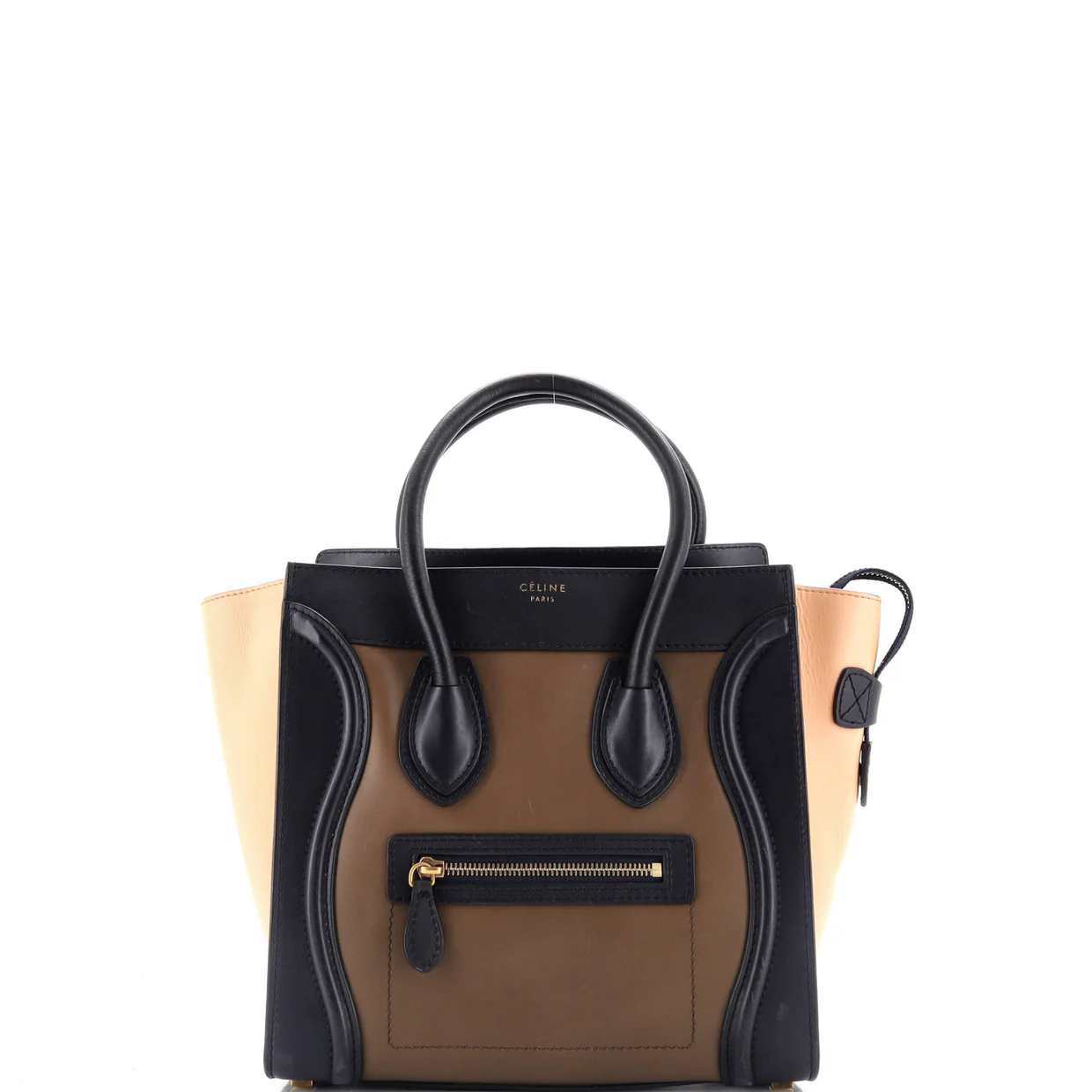 Tricolor Luggage Bag Leather Micro - Deep Luxury