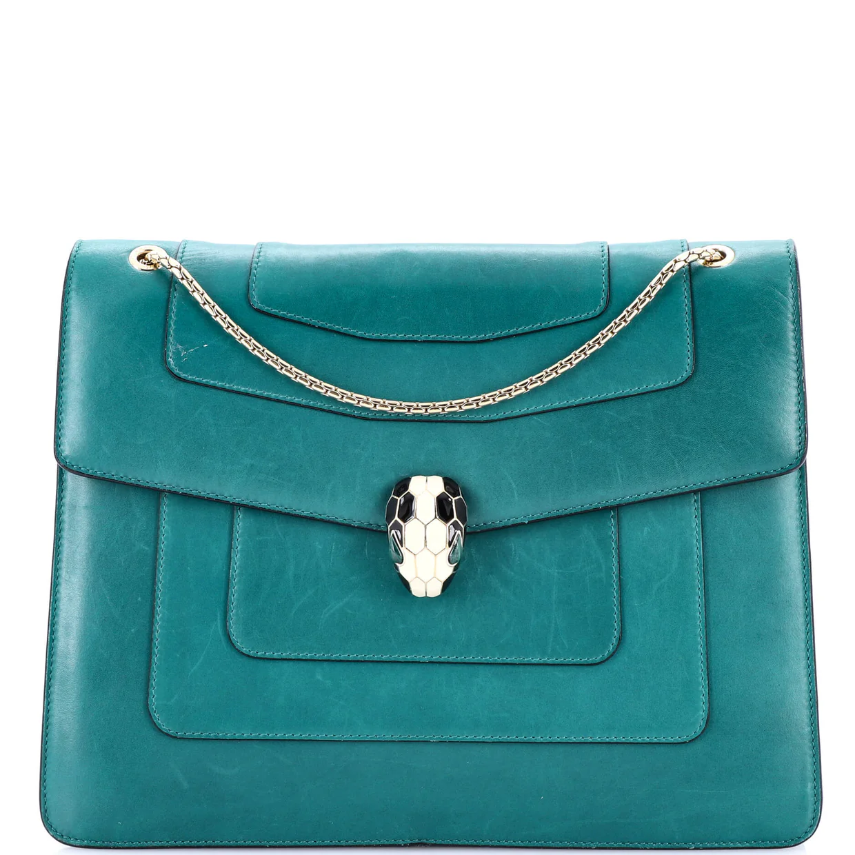 Serpenti Forever Square Shoulder Bag Leather Large - Deep Luxury