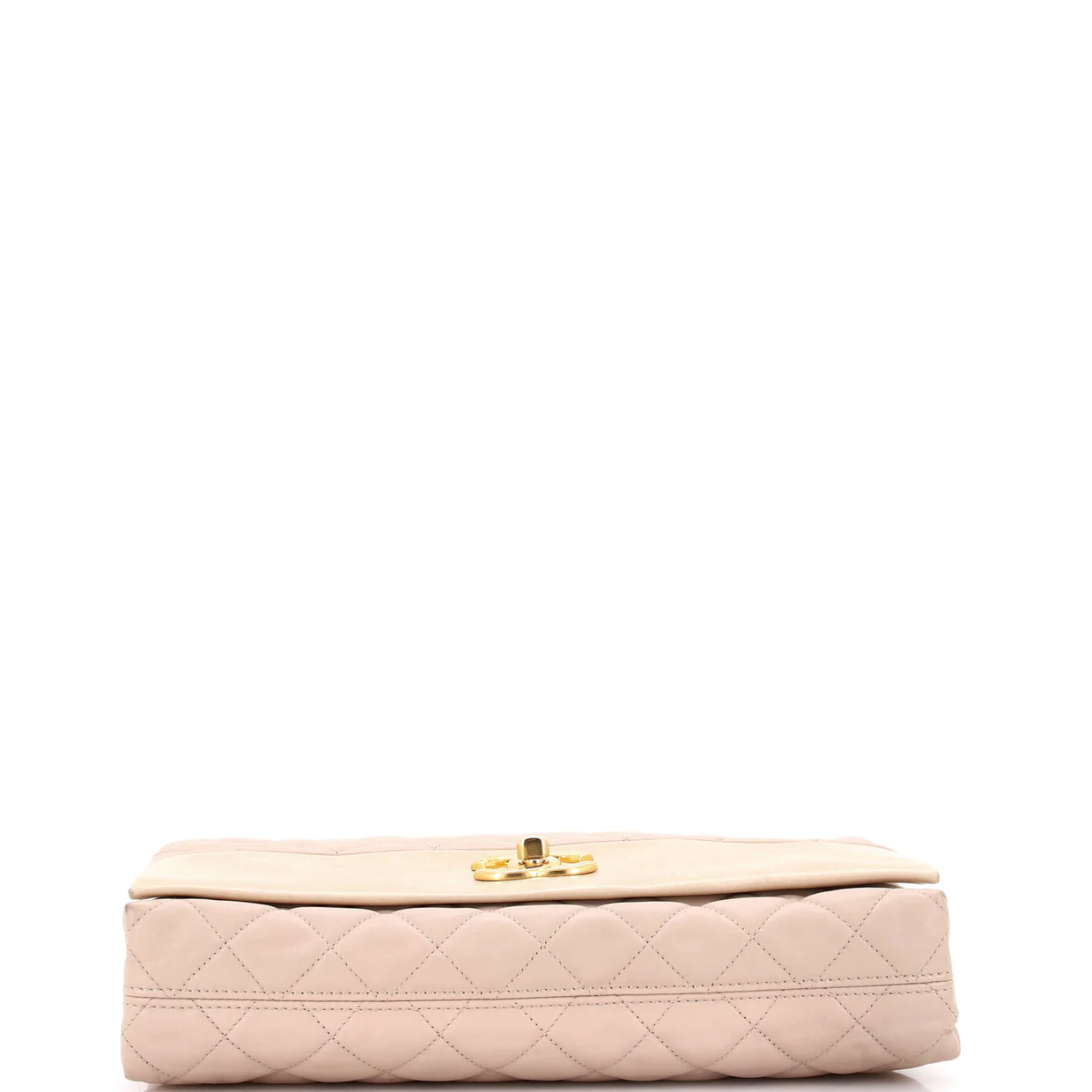 Soft Elegance Flap Bag Quilted Distressed Calfskin Jumbo - Deep Luxury