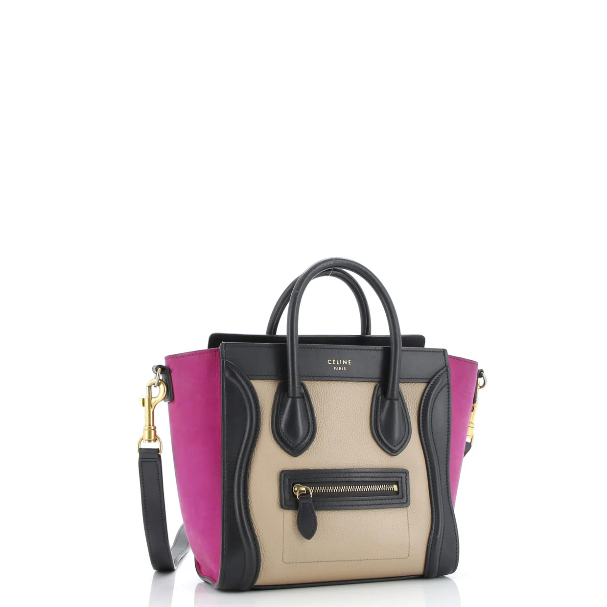 Tricolor Luggage Bag Leather Nano - Deep Luxury