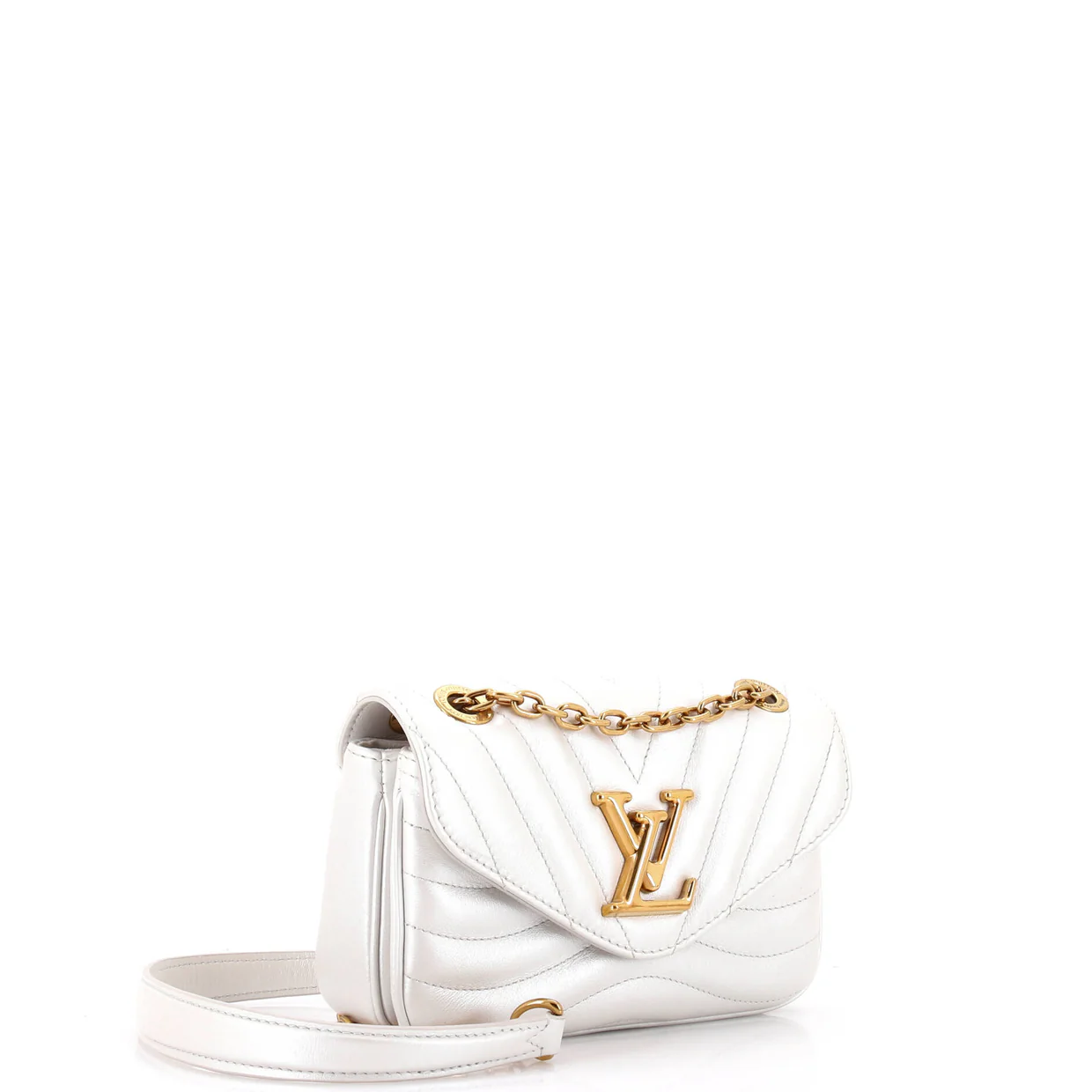 New Wave Chain Bag NM Quilted Leather MM - Deep Luxury