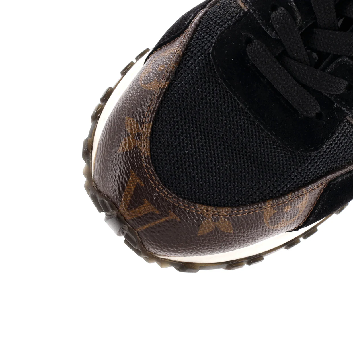 Women's Run Away Sneakers Mesh with Monogram Canvas and Suede - Deep Luxury