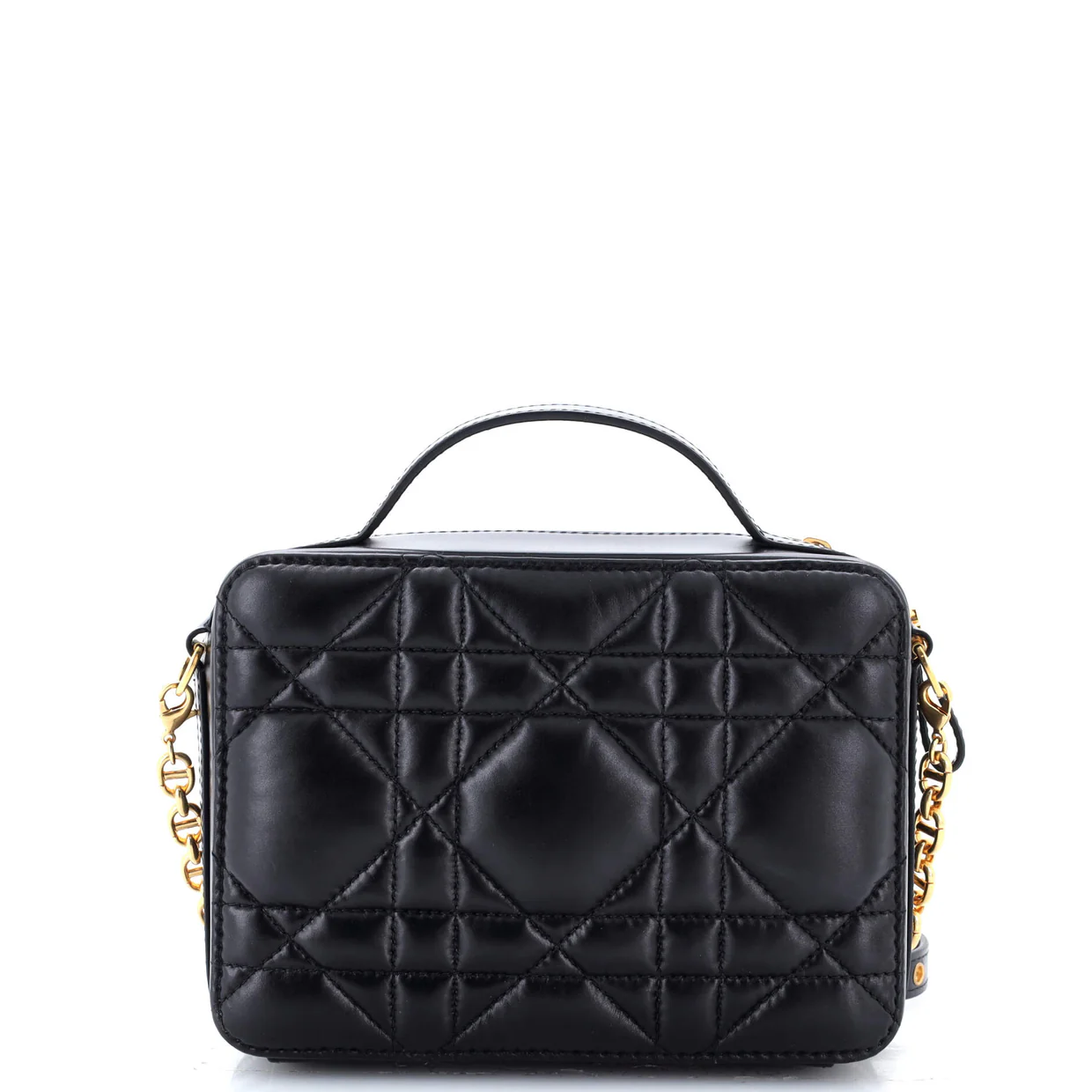 Caro Chain Box Bag Cannage Quilt Calfskin Small - Deep Luxury