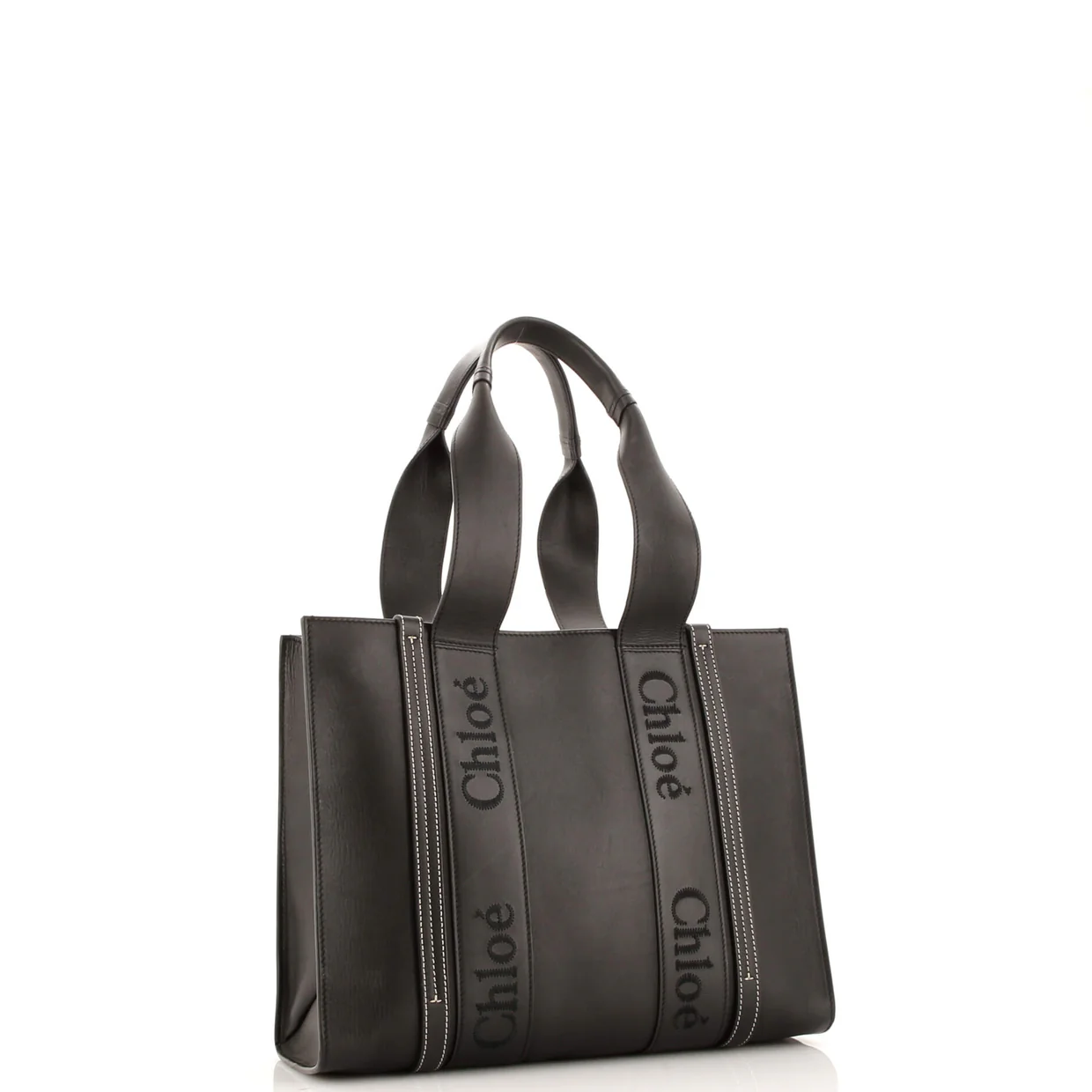 Woody Tote Leather Medium - Deep Luxury