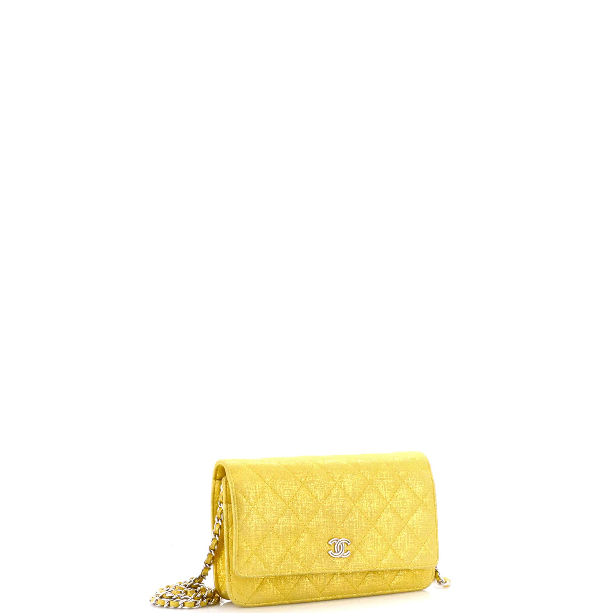 Wallet on Chain Quilted Glitter Fabric - Deep Luxury