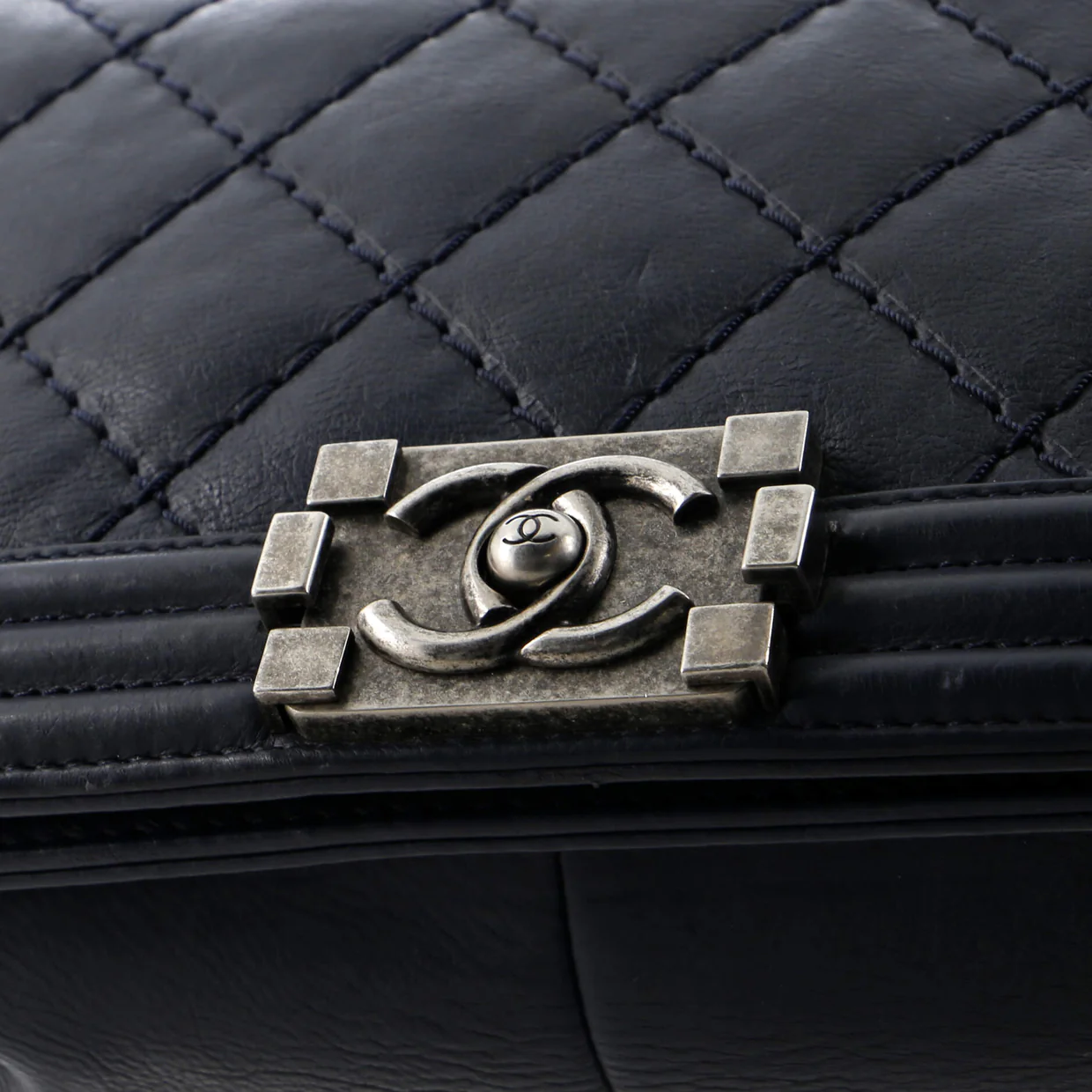 Stitch Boy Flap Bag Quilted Calfskin Old Medium - Deep Luxury