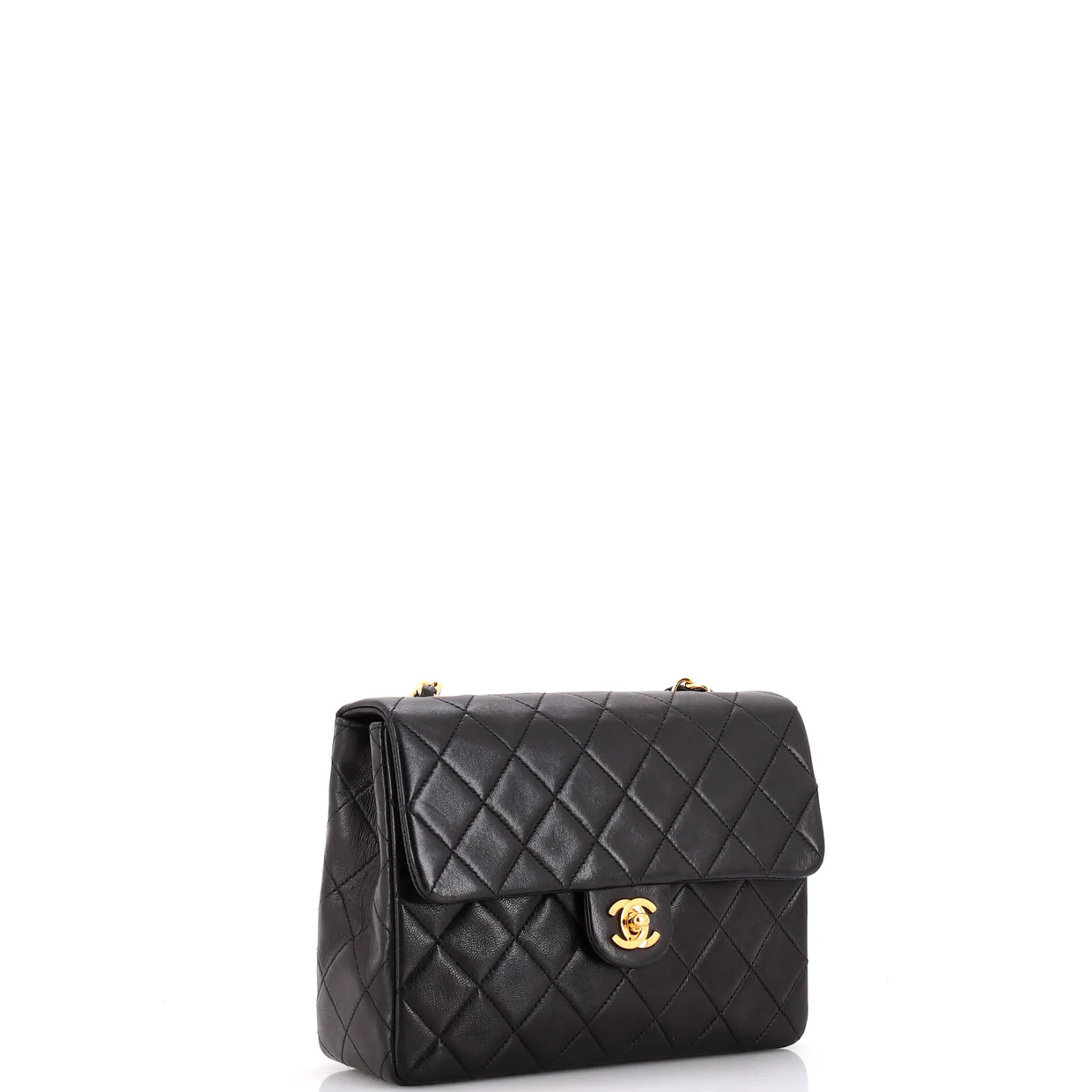 Vintage Square Classic Flap Bag Quilted Lambskin Small - Deep Luxury