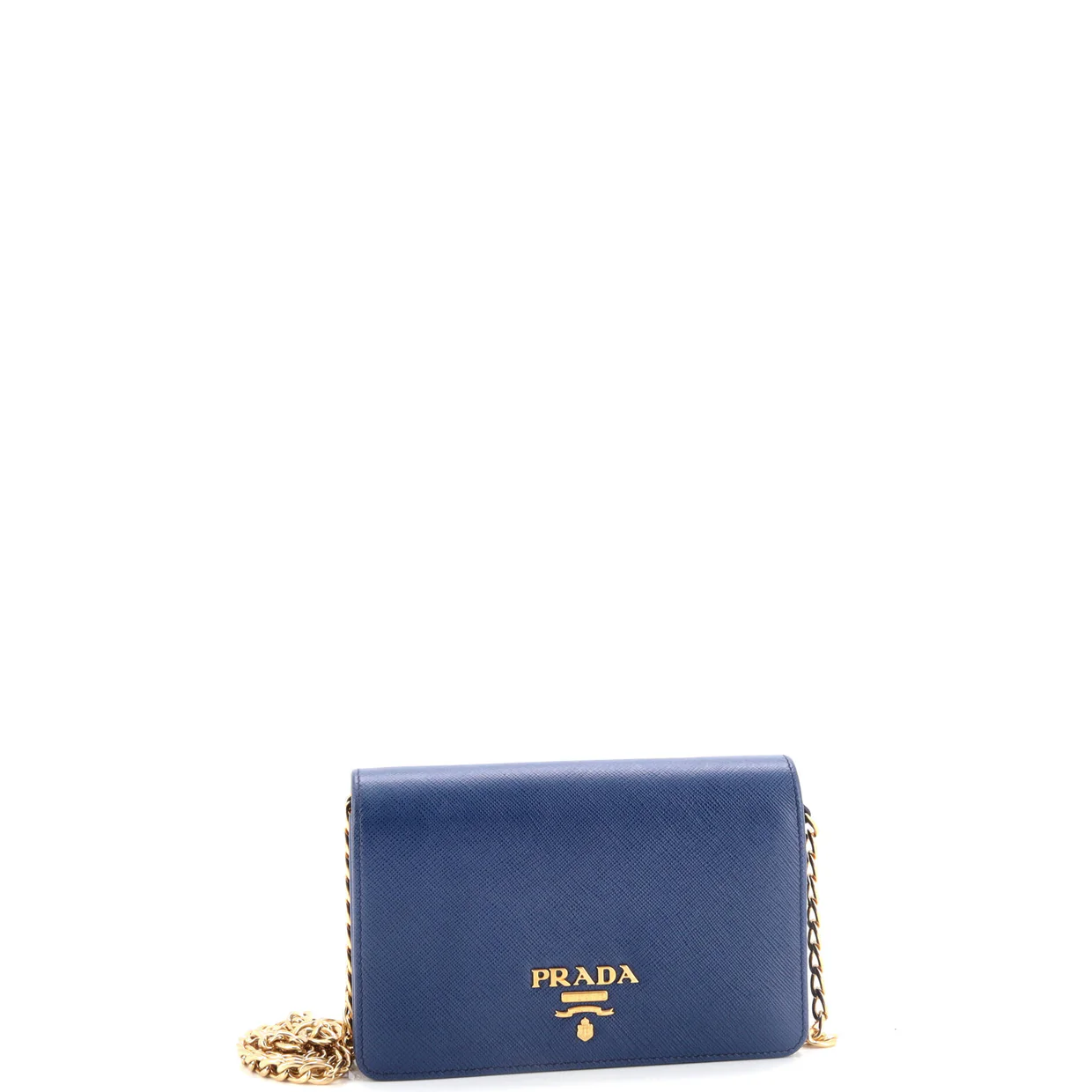 Chain Wallet Crossbody Saffiano Leather - Deep Luxury