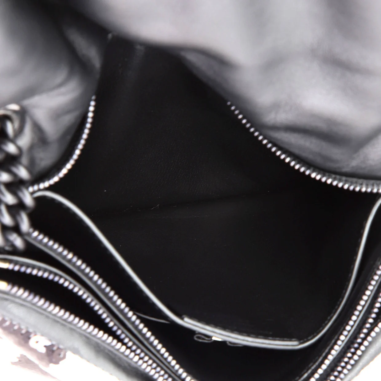 Viva Bow Flap Bag Sequin Embellished Leather Small - Deep Luxury