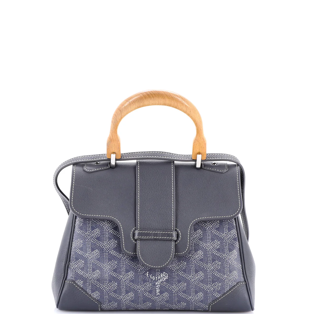 Saigon Top Handle Bag Coated Canvas with Leather Mini - Deep Luxury