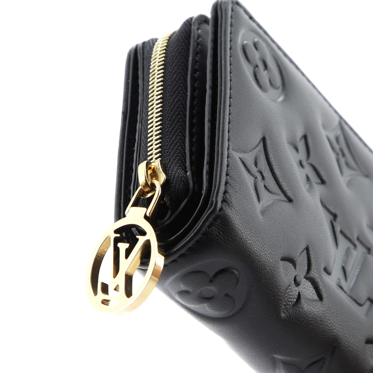 Lou Wallet Monogram Embossed Lambskin - Deep Luxury