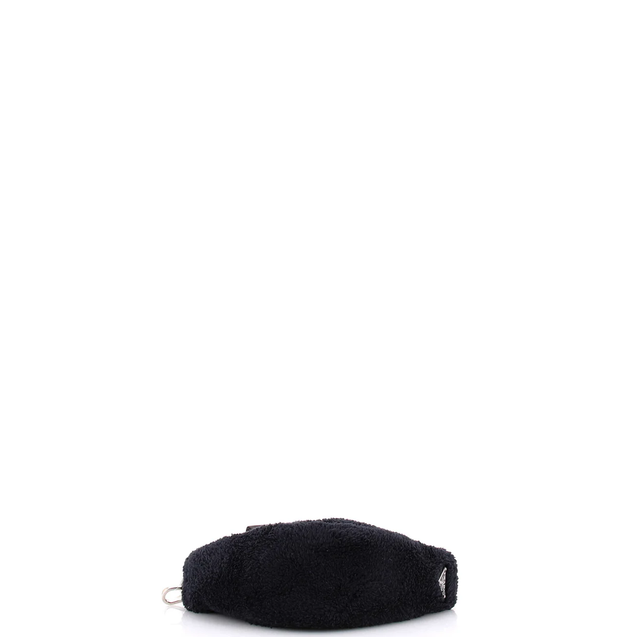 Triangle Logo Zip Crossbody Bag Terry Cloth Small - Deep Luxury