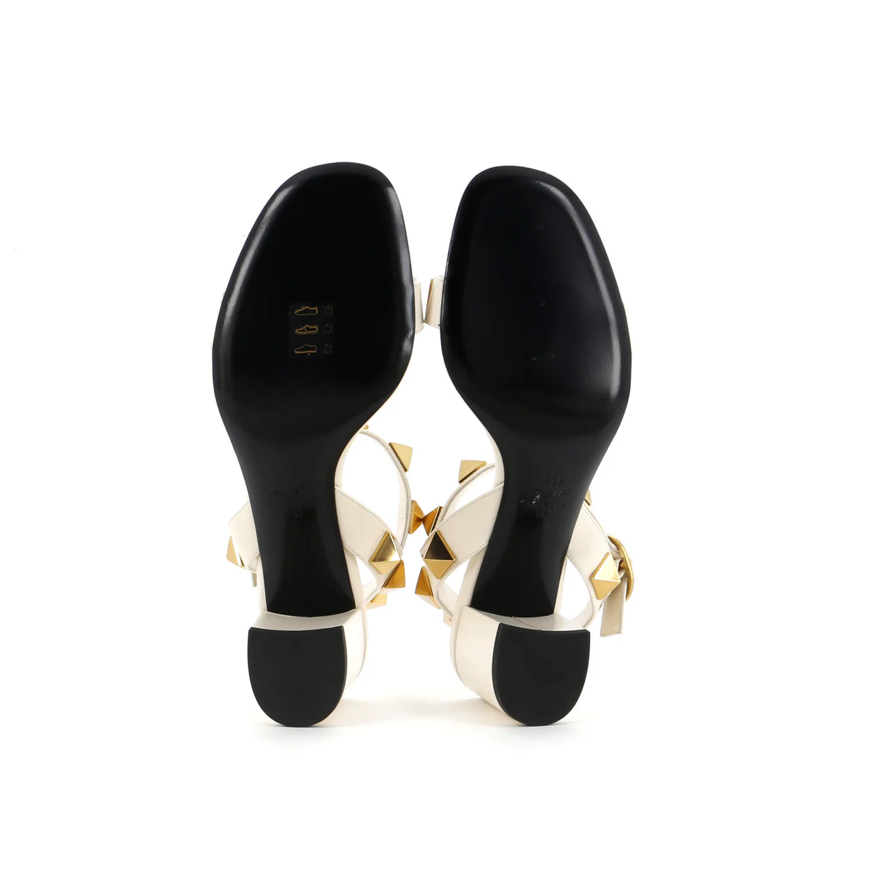 Women's Roman Stud Heeled Sandals Leather - Deep Luxury