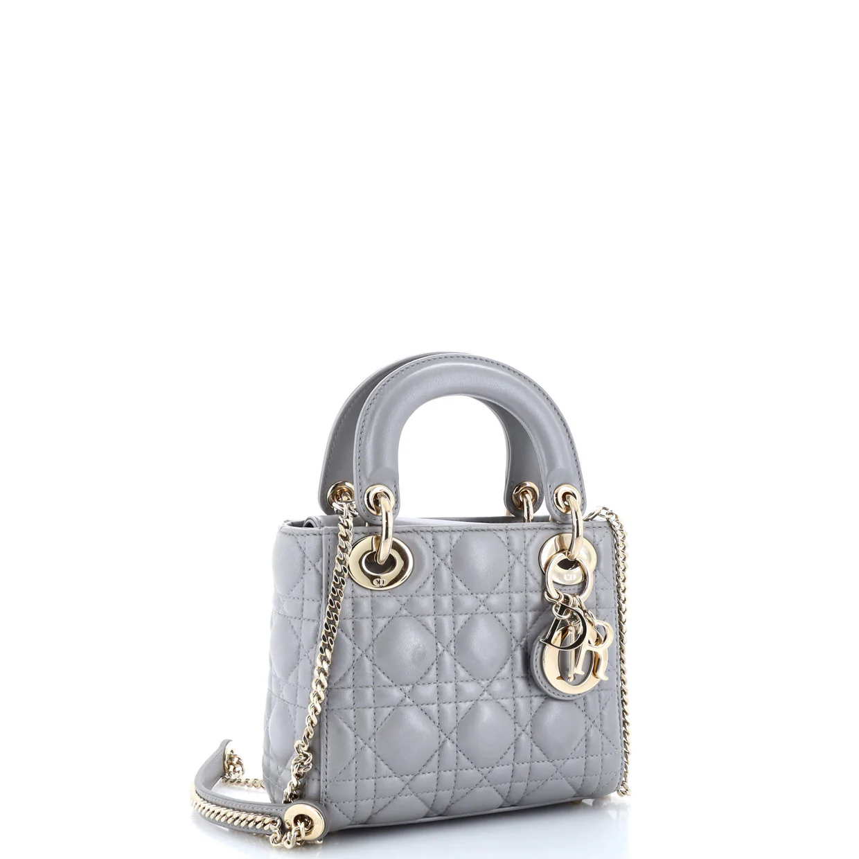 Lady Dior Chain Bag Cannage Quilt Lambskin Mini - Deep Luxury