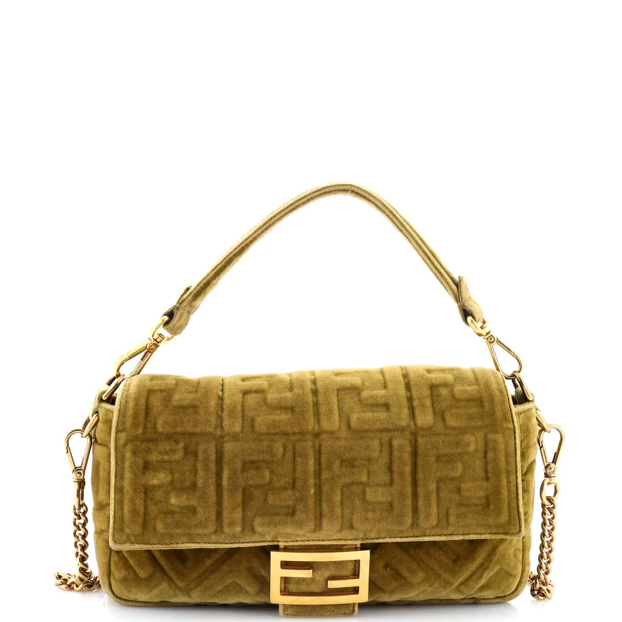 Baguette NM Bag Zucca Embossed Velvet Medium - Deep Luxury