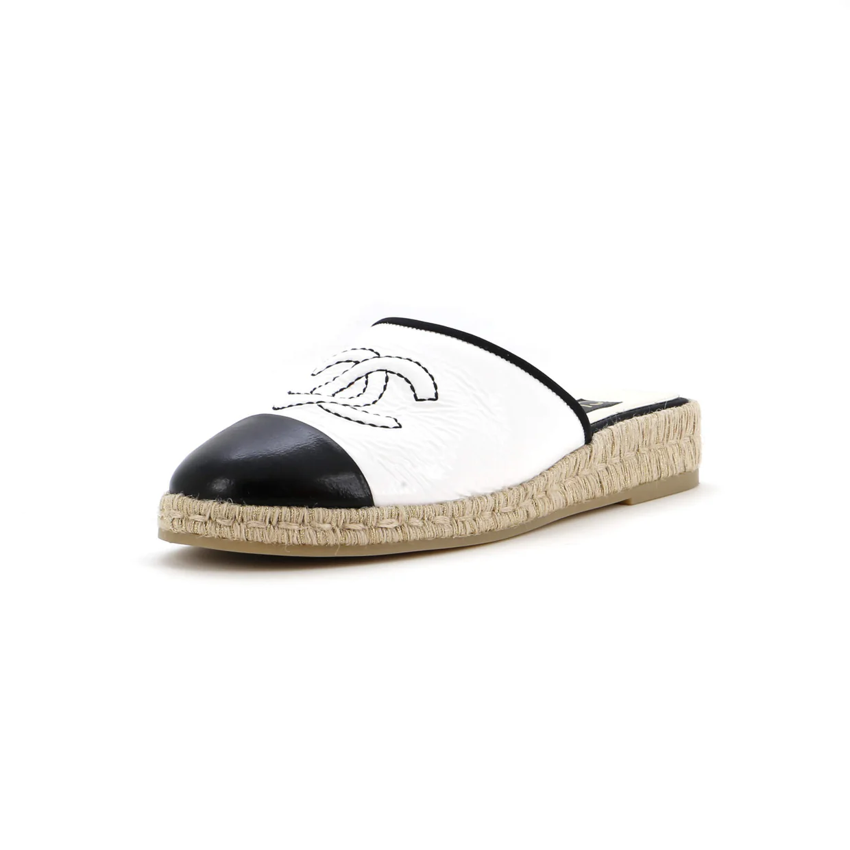 Women's CC Mule Espadrilles Leather - Deep Luxury