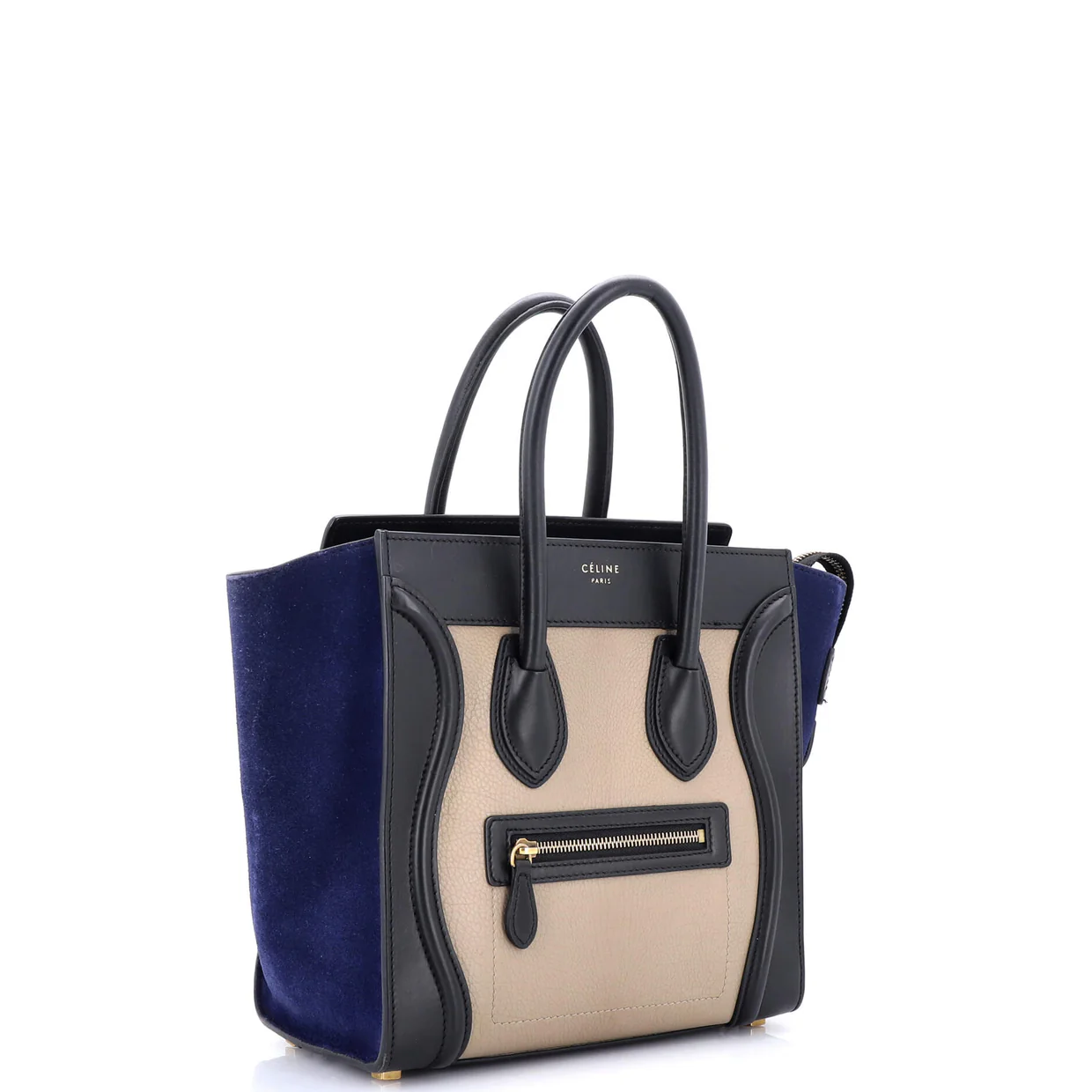 Tricolor Luggage Bag Leather Micro - Deep Luxury