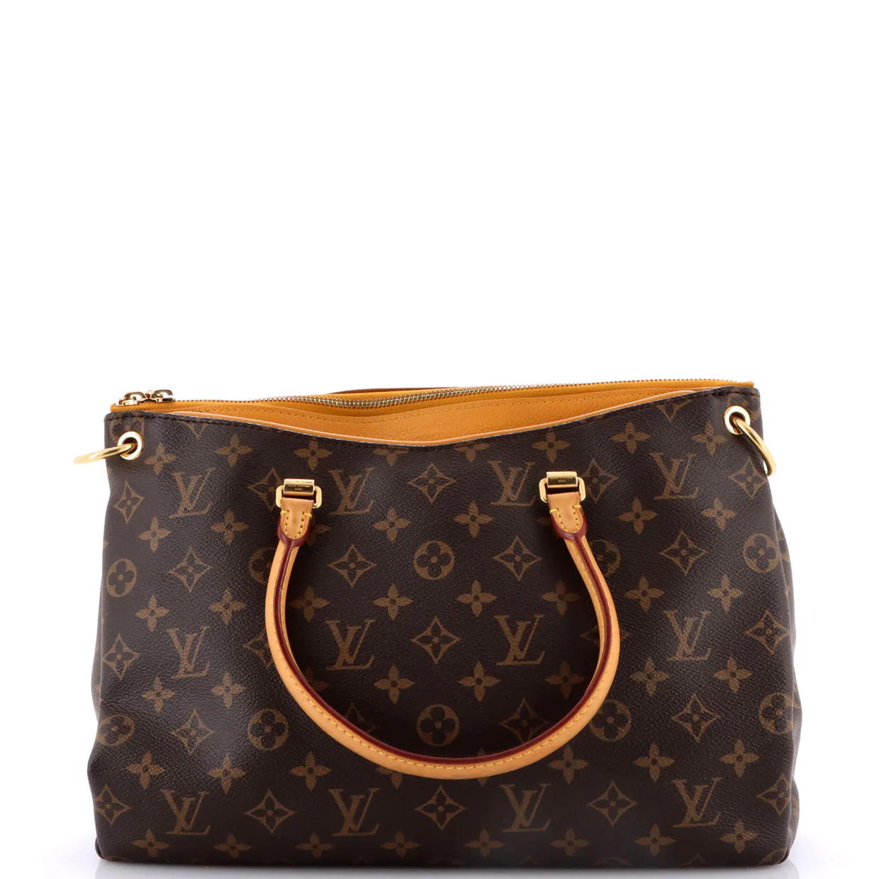 Pallas Tote Monogram Canvas with Leather - Deep Luxury